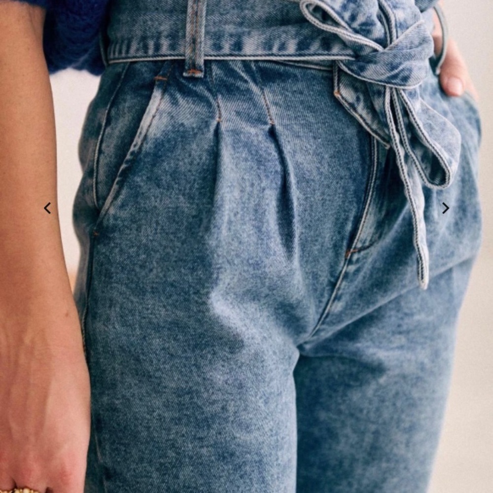 Sezane Austin Trousers bleached blue FR size 38